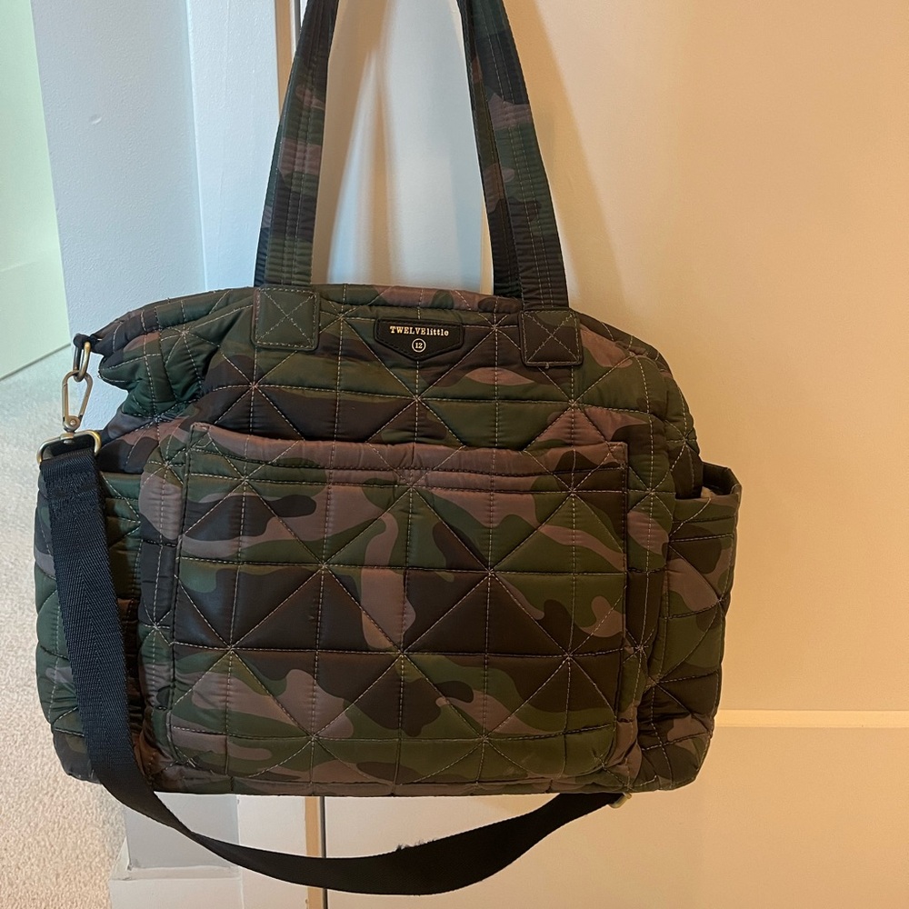 TwelveLittle Diaper Tote/ Diaper Bag in Camouflage print